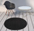 4' X 4' Black Round Non Skid Indoor Outdoor Area Rug - 606114458128