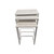 Set of Three Antiqued White Solid Wood and Steel Frame Nested Tables