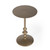 19" Bronze Aluminum Round Drink Size Pedestal End Table