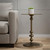 19" Bronze Aluminum Round Drink Size Pedestal End Table