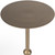 19" Bronze Aluminum Round Drink Size Pedestal End Table