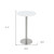 26" White and Silver Rounded Steel Bar Table