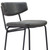 Set of Two 26" Black Faux Leather and Steel Low Back Counter Height Bar Chairs