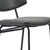 Set of Two 26" Black Faux Leather and Steel Low Back Counter Height Bar Chairs