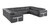 Dark Gray Italian Leather Power Reclining U Shaped Eight Piece Corner Sectional With Console Decor