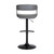 Gray and Black Faux Leather with Metal Swivel Adjustable Height Bar Chair - 608219084592