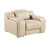 41" Beige Italian Leather Wall Hugger Recliner With USB