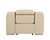 41" Beige Italian Leather Wall Hugger Recliner With USB