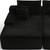 82" Black Corduroy Modular Sofa Chaise And Toss Pillows