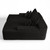 82" Black Corduroy Modular Sofa Chaise And Toss Pillows