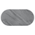 47" Gray Wood and Steel Oval Coffee Table With Drawer