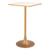 24" Beige and Gold Faux Terrazzo and Steel Square Bar Table