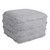 18" Gray Cotton Striped Pouf Ottoman