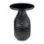 20" Black Solid Wood Round Pedestal End Table