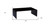 24" Black Glass Sled Coffee Table