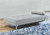 74" Gray Velvet Convertible Futon Sofa With Toss Pillow