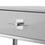 47" Light Gray And Silver Metallic Stainless Steel Coffee Table With Two Drawers - 608219103149