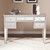 43" Silver Mirrored Glass Console Table And Drawers