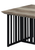 47" Oak and Black Wood And Metal Distressed Frame Coffee Table