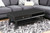 48" Black Solid And Manufactured Wood Coffee Table With Drawer