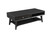 48" Black Solid And Manufactured Wood Coffee Table With Drawer