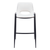 Set of Two 30" White And Black Faux Leather And Steel Low Back Bar Height Bar Chairs