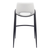 Set of Two 30" White And Black Faux Leather And Steel Low Back Bar Height Bar Chairs