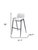Set of Two 30" White And Black Faux Leather And Steel Low Back Bar Height Bar Chairs