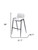 Set of Two 30" White and Black Faux Leather and Steel Low Back Bar Height Bar Chairs