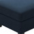 25" Blue and Black Velvet Storage Ottoman