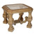 24" Light Brown And Clear Wood And Glass Square End Table