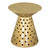 20" Gold Iron Round Pedestal End Table