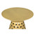 20" Gold Iron Round Pedestal End Table