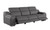 103" Dark Gray Italian Leather Reclining USB Sofa - 880016629101