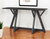 54" Brown Solid Wood Trestle Console Table