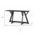54" Brown Solid Wood Trestle Console Table