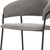 26" Gray and Black Fabric and Metal Counter Height Bar Chair