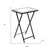 20" Silver and Black Mirrored Glass Faux Crystal And Metal Folding Tray Table