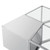 Set of Three 37" Clear And Silver Glass  Stainless Steel Square Mirrored Bunching Coffee Tables