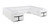 White Italian Leather Power Reclining U Shaped Eight Piece Corner Sectional With Console