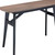 48" Espresso and Black Solid Wood Oval Console Table