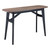 48" Espresso and Black Solid Wood Oval Console Table