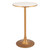 24" Beige and Gold Faux Terrazzo and Steel Rounded Bar Table
