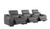 129" Dark Gray Italian Leather Reclining USB Sofa