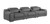129" Dark Gray Italian Leather Reclining USB Sofa