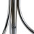 White and Silver Acrylic and Metal Low Back Adjustable Height Bar Chair