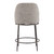 24" Gray and Black Fabric and Steel Counter Height Swivel Bar Chair