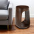 18" Walnut Solid Wood Round Pedestal End Table
