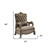 34" Bone and Gold Velvet Tufted Chesterfield Chair And Toss Pillow
