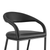 26" Black Faux Leather and Iron Low Back Counter Height Bar Chair